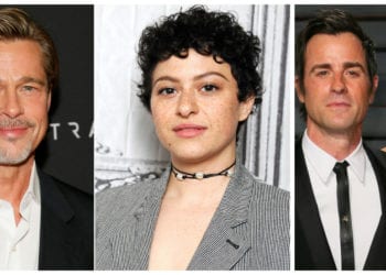 Golden Globes Double Date – Jennifer Aniston, Justin Theroux, Brad Pitt, and Alia Shawkat