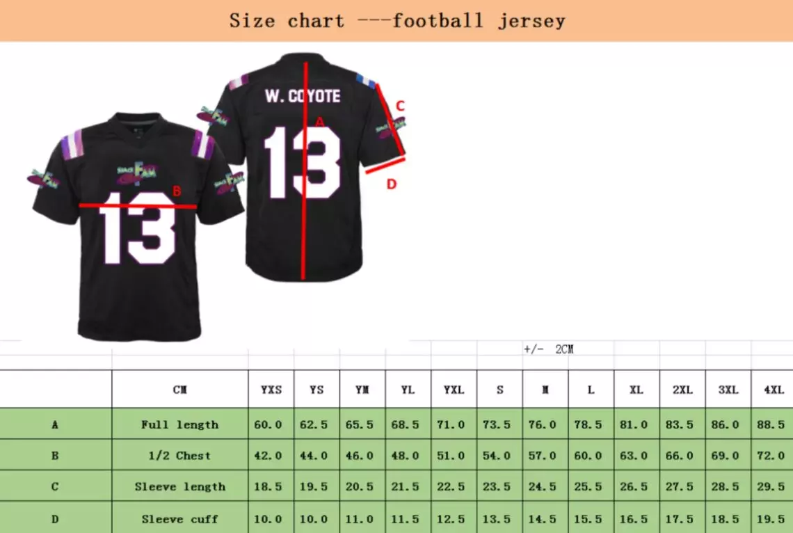 shirt size chart cm